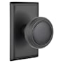 Emtek Norwich Classic Brass Passage Door Knobset with the Concealed Screws Flat Black