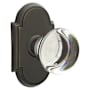 Emtek Providence Crystal Passage Door Knob with Concealed Screws and Solid Brass Rosette Oil Rubbed Bronze
