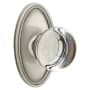 Emtek Providence Crystal Passage Door Knob with Concealed Screws and Solid Brass Rosette Pewter