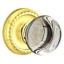 Emtek Providence Crystal Passage Door Knob with Concealed Screws and Solid Brass Rosette Polished Brass