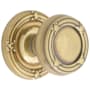 Emtek Ribbon and Reed Knob Designer Brass Passage Door Knobset with the Concealed Screws French Antique