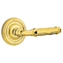 Emtek Ribbon and Reed Designer Brass Passage Door Leverset with the Concealed Screws Lifetime Polished Brass