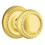Emtek Rope Knob Designer Brass Passage Door Knobset with the Concealed Screws Lifetime Polished Brass