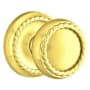 Emtek Rope Knob Designer Brass Passage Door Knobset with the Concealed Screws Polished Brass