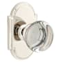 Emtek Providence Crystal Passage Door Knob with Concealed Screws and Solid Brass Rosette Polished Nickel