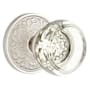 Emtek Georgetown Crystal Privacy Knobset with Brass Rosette and the Concealed Screws Satin Nickel