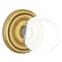 Emtek Bristol Crystal Privacy Door Knobset with Brass Rosette and the Concealed Screws French Antique