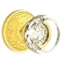 Emtek Georgetown Crystal Privacy Knobset with Brass Rosette and the Concealed Screws Polished Brass