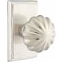 Emtek Melon Designer Brass Privacy Door Knobset with the Concealed Screws Satin Nickel