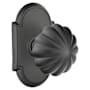 Emtek Melon Designer Brass Privacy Door Knobset with the Concealed Screws Flat Black