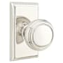 Emtek Norwich Classic Brass Privacy Door Knobset with the Concealed Screws Polished Nickel