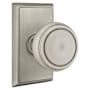 Emtek Norwich Classic Brass Privacy Door Knobset with the Concealed Screws Pewter
