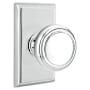 Emtek Norwich Classic Brass Privacy Door Knobset with the Concealed Screws Polished Chrome