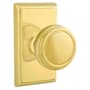 Emtek Norwich Classic Brass Privacy Door Knobset with the Concealed Screws Unlacquered Brass