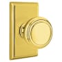Emtek Norwich Classic Brass Privacy Door Knobset with the Concealed Screws Lifetime Polished Brass