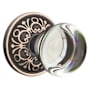 Emtek Providence Crystal Privacy Door Knob with Concealed Screws and Solid Brass Rosette Oil Rubbed Bronze