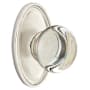 Emtek Providence Crystal Privacy Door Knob with Concealed Screws and Solid Brass Rosette Satin Nickel