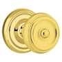 Emtek Waverly Classic Brass Privacy Door Knobset with the Concealed Screws Lifetime Polished Brass