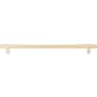 Emtek Concealed Mounting Knurled 18 Inch Center to Center Bar Appliance Pull with Rectangular Bar Stem from the SELECT Collection Satin Brass / Satin Brass Stem