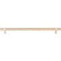 Emtek Concealed Mounting Smooth 18 Inch Satin Copper Center to Center Bar Appliance Pull with Rectangular Bar Stem and Choice of Stem Finish from the SELECT Collection Satin Copper / Satin Brass Stem
