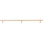 Emtek Concealed Mounting Knurled 24 Inch Center to Center Bar Appliance Pull with Rectangular Bar Stem from the SELECT Collection Satin Copper / Satin Copper Stem