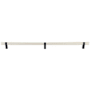 Emtek Concealed Mounting Knurled 24 Inch Satin Nickel Center to Center Bar Appliance Pull with Rectangular Bar Stem and Choice of Stem Finish from the SELECT Collection Satin Nickel / Flat Black Stem