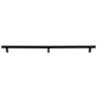 Emtek Concealed Mounting Knurled 24 Inch Center to Center Bar Appliance Pull with Rectangular Bar Stem from the SELECT Collection Flat Black / Flat Black Stem