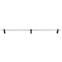 Emtek Concealed Mounting Knurled 24 Inch Polished Chrome Center to Center Bar Appliance Pull with Rectangular Bar Stem and Choice of Stem Finish from the SELECT Collection Polished Chrome / Flat Black Stem
