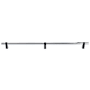 Emtek Concealed Mounting Smooth 24 Inch Polished Chrome Center to Center Bar Appliance Pull with Rectangular Bar Stem and Choice of Stem Finish from the SELECT Collection Polished Chrome / Flat Black Stem