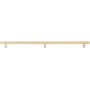 Emtek Concealed Mounting Knurled 24 Inch Center to Center Bar Appliance Pull with Rectangular Bar Stem from the SELECT Collection Satin Brass / Satin Brass Stem