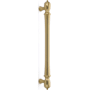 Emtek Spindle 12 Inch Center to Center Bar Appliance Pull Unlacquered Brass