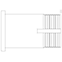 Emtek 1-3/4" Mortise Cylinder for Emtek Mortise Locks Polished Chrome