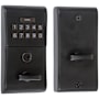 Emtek Single Cylinder Solid Brass Electronic Deadbolt from the Brass Modern Collection Flat Black