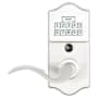 Emtek Single Cylinder Solid Brass Storeroom/Gate Function Electronic Leverset from the Brass Collection Satin Nickel