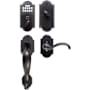 Emtek Rustic Modern Electronic Keypad Handleset Flat Black