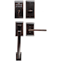 Emtek Single Cylinder Solid Brass Electronic Keypad Handleset with Apollo Exterior Grip from the Brass Modern Collection Oil Rubbed Bronze