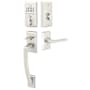 Emtek Single Cylinder Solid Brass Electronic Keypad Handleset with Apollo Exterior Grip from the Brass Modern Collection Satin Nickel