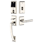 Emtek EMTouch Electronic Keypad Handleset from the Brass Modern Collection Lifetime Polished Nickel