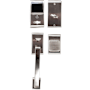 Emtek EMTouch Electronic Keypad Handleset from the Brass Modern Collection Satin Nickel