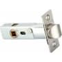 Emtek 28 Degree Privacy Latch with 2-3/8 Inch Backset and Radius Corners Satin Nickel