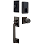 Emtek Empowered 2 Baden Sectional Electronic Touchpad/Fingerprint Keyless Entry Handleset with Orb Interior Knob and Bluetooth/WiFi Oil Rubbed Bronze