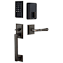 Emtek Empowered 2 Hamden Right Handed Sectional Electronic Touchpad/Fingerprint Keyless Entry Handleset with Turino Interior Lever and Bluetooth/WiFi Oil Rubbed Bronze