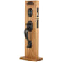 Emtek Denver Style UL Mortise Dummy Handleset from the Sandcast Bronze Collection Medium Bronze