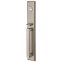 Emtek Melrose Style Single Cylinder UL Mortise Handleset from the Brass Modern Collection Pewter