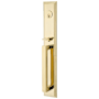 Emtek Melrose Style Single Cylinder UL Mortise Handleset from the Brass Modern Collection Lifetime Polished Brass