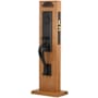 Emtek Sandcast Rectangular Style Single Cylinder UL Mortise Handleset from the Sandcast Bronze Collection Flat Black