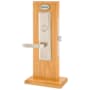 Emtek Manhattan Style Single Cylinder UL Mortise Entry Set from the Classic Brass Collection Satin Nickel