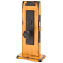 Emtek Sandcast Rectangular Style Single Cylinder UL Mortise Entry Set from the Sandcast Bronze Collection Medium Bronze
