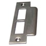 Emtek Solid Brass UL Mortise Standard Strike Plate with Steel Understrike Satin Nickel