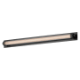 ET2 Doric 30" Wide LED Bath Bar with Ribbed Glass Shade Black